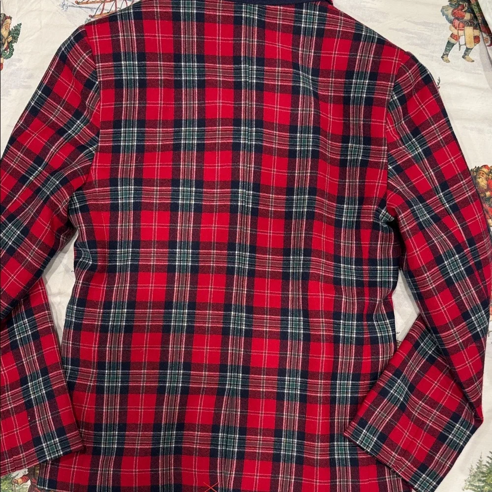 Janie and Jack Classic Red and Black Plaid Blazer